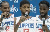 The Clippers’ new players, Paul George and Kawhi Leonard, discuss their new team